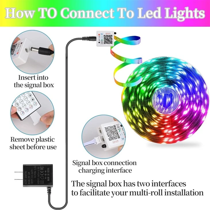 Smart RGB Led Strip Lights 65.6ft Color Changing Remote And App Control best